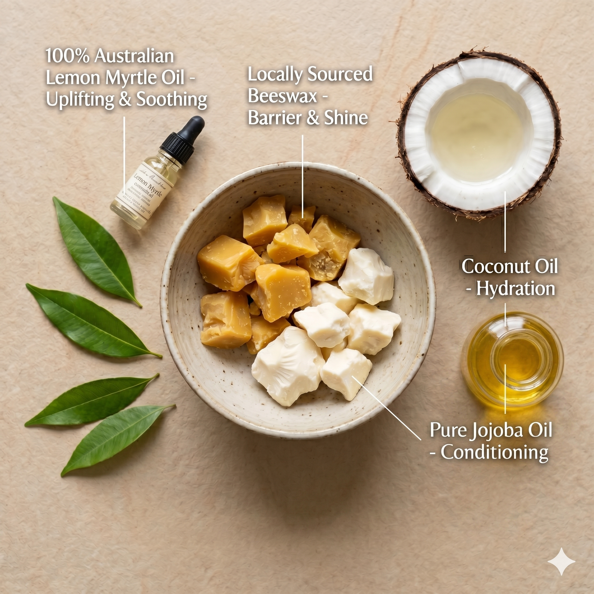 Natural Lemon Myrtle Lip Balm